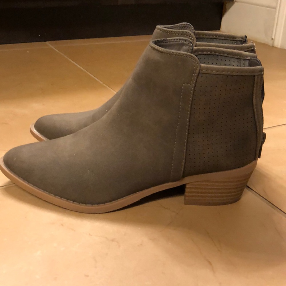 Gray booties